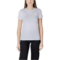 Armani Exchange für Damen. XW000831AF10356U0002 T-Shirt mit normaler Passform und weißem Icon-Patch (L), Lässig, Baumwolle, Kurzarm
