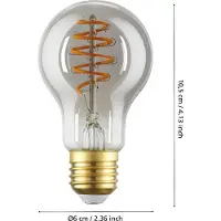 Eglo - E27 A60 Spiral Rauchglas Smart Lampe - Zigbee & Bluetooth