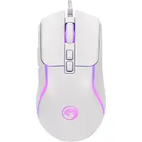 Office Scorpion M291 WH CAPO Gaming-Maus, kabelgebunden, 7 Farben, Beleuchtung, 6400 dpi, Weiss