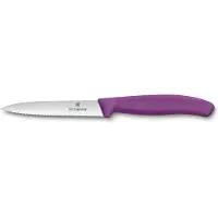 Victorinox Swiss Classic, Gemüsemesser, 10cm, wellen, mittelspitz, violett
