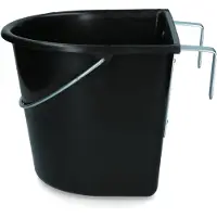 Hofman Futtertrog 15 l mit Haken und Griff schwarz