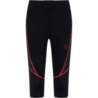 La Sportiva Triumph Tight 3/4 W, Mountain Running, Woman, Tights, K00P02 Black/Hibiscus, XL -