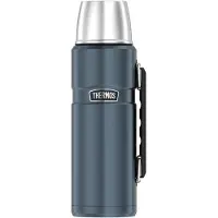 Thermos Isolierflasche STAINLESS KING, 1,2 Liter, eisgrau doppelwandiger Edelstahl mit Vakuumisolierung