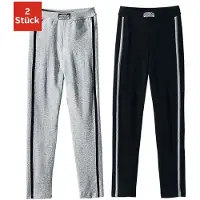Le jogger Lange Unterhose unifarben, mit Kontrastbesatz und Markenlabel, eng anliegende Beinform