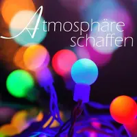 Dapo Leuchten LED Kugel Lichterkette Ball 50flg Farbwechsler Innen Dekoleuchte