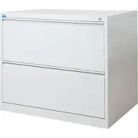 Stier Hängeregistraturschrank, 2 Schubladen, zweibahnig, für 320 DIN A4 Hängemappen, 720x840x620mm