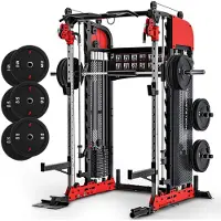 Sportstech SXM200 Smith Machine – Multifunctional, Power Rack, Kabelzug & Klimmzug, 140kg Trainingsgewicht