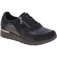 Waldlaufer K Damenschuhe - bequeme Schnür- Halbschuhe blau