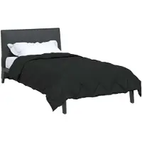 vidaXL Ganzjahresbettdecke Schwarz 135 x 220 cm Mikrofaser