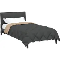 vidaXL Winterbettdecke 135 x 220 cm 450 g/m² Anthrazit und Taupe