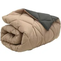 vidaXL Winterbettdecke 220 x 240 cm 450 g/m² Anthrazit und Taupe