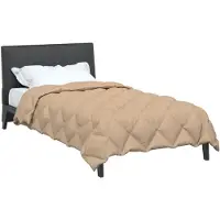 vidaXL Winterbettdecke 135 x 220 cm 450 g/m² Taupe