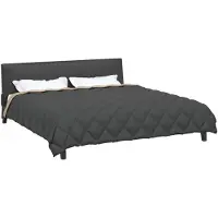 vidaXL Winterbettdecke 200 x 220 cm 450 g/m² Anthrazit und Taupe