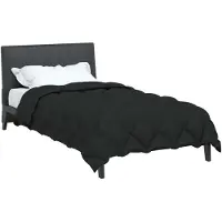 vidaXL Winterbettdecke 135 x 200 cm 450 g/m² Schwarz