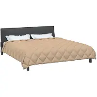 vidaXL Winterbettdecke 220 x 240 cm 450 g/m² Taupe