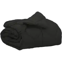 vidaXL Ganzjahresbettdecke Schwarz 200 x 200 cm Mikrofaser