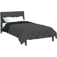 vidaXL Ganzjahresbettdecke Schwarz und Anthrazit 135 x 200 cm