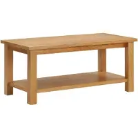 vidaXL Couchtisch 90 x 45 x 40 cm Eiche Massivholz