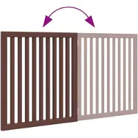vidaXL 2-tlg. Hundetor Faltbar Braun 160 cm Pappelholz