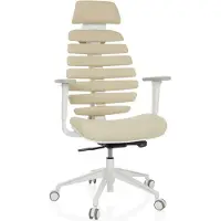 Hjh OFFICE Profi Bürostuhl ERGO LINE W Ergonomischer Schreibtischstuhl mit Armlehnen Stoff Salted Caramel Drehstuhl für Büro, Zuhause
