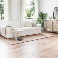 vidaXL Rutschfester Kunstfellteppich Olite Taupe 80 x 250 cm Polyester
