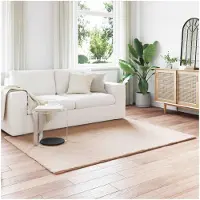 vidaXL Rutschfester Teppich aus Kunstkaninchenfell OLITE Taupe