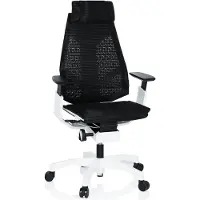 Hjh OFFICE GENIDIA PRO WHITE - High End Bürostuhl Schwarz