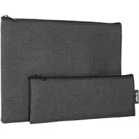 Sigel Taschen-Organizer Set, 2-teilig, B 250 x T 10 x H 180 mm, RPET/Kunstfilz, dunkelgrau