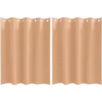 vidaXL Verdunkelungs-Vorhänge mit Ringen 2 pcs Hellbraun 140 x 140 cm