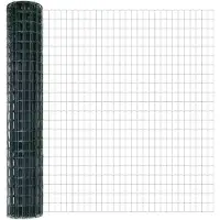 vidaXL Eurozaun 1,5 x 10 m PVC-beschichtetes Eisen Grün