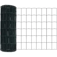 vidaXL Eurozaun 0,8 x 25 m PVC-beschichtetes Eisen Grün