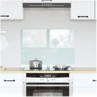 vidaXL Küchenrückwand Milch 70 x 50 cm Gehärtetes Glas
