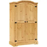 vidaXL Kleiderschrank Mexiko-Stil Kiefernholz 2 Türen