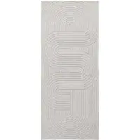 vidaXL Innen- und Außenteppich PALMERAS Creme 200 x 80 cm Polyester