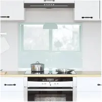 vidaXL Küchenrückwand Milch 80 x 60 cm Gehärtetes Glas
