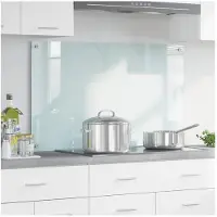 vidaXL Küchenrückwand Milch 100 x 60 cm Gehärtetes Glas