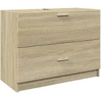 vidaXL Waschbeckenunterschrank Sonoma-Eiche 78x37x59 cm Holzwerkstoff