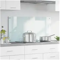 vidaXL Küchenrückwand Milch 100 x 50 cm Gehärtetes Glas