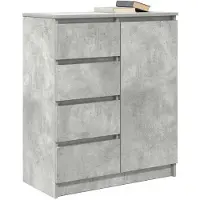 vidaXL Sideboard mit Schubladen Betongrau 71x35x84 cm Holzwerkstoff