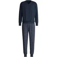 Calida Schlafanzug "Relax Streamline" 2 tlg. mit V-Neck und Bündchen