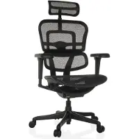 Hjh OFFICE Luxus Chefsessel ERGOHUMAN SIGNATURE GEN2 Ergonomischer Bürostuhl mit Armlehnen (höhenverstellbar) Netzstoff Drehstuhl für Büro, Zuhause