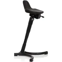Hjh OFFICE TOP WORK 34 - Arbeitsstuhl Arbeitshocker Schwarz