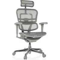 Hjh OFFICE Luxus Chefsessel ERGOHUMAN ULTRA G GEN2 Ergonomischer Bürostuhl mit Armlehnen (höhenverstellbar) Netzstoff Drehstuhl für Büro, Zuhause