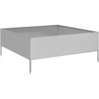 vidaXL Hochbeet 100x100x41 cm Verzinkter Stahl