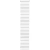 vidaXL Doppelrollo Weiß 40x230 cm Stoffbreite 35,9 cm Polyester