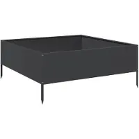 vidaXL Hochbeet Schwarz 100x100x41 cm Stahl