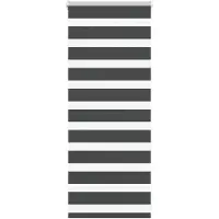 vidaXL Doppelrollo Schwarz 65x100 cm Stoffbreite 60,9 cm Polyester