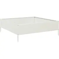 vidaXL Hochbeet Weiß 100x100x33,5 cm Stahl