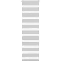 vidaXL Doppelrollo Hellgrau 45x150 cm Stoffbreite 40,9 cm Polyester