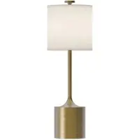 ELSTEAD Tischlampe Issa, creme / amber, für Wohn- / Esszimmer, Aluminium, Vintage, Tischlampe